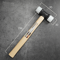 Молоток для тиснения 340 гр. двусторонний с деревянной ручкой  - купить для кожевенного хобби