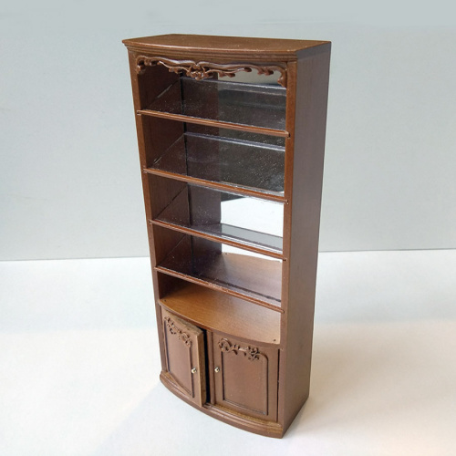 Полка книжная для кукол Орех Миниатюра 1:12   - фото товара