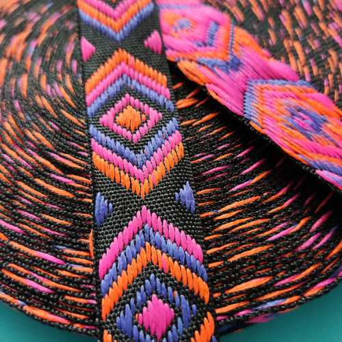 Лента текстильная 22-25 мм Вышивка Ассорти фото 7