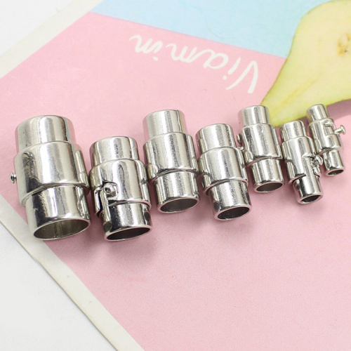 Застежка 3-10 мм для браслета поворотная Серебро Застежка 3-10 мм для браслета поворотная Серебро