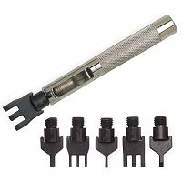 Пробойники строчные плоский зуб с набором насадок 6 шт  - купить для кожевенного хобби