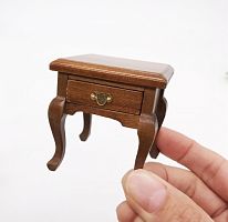 Тумба с ящиками для кукол Белый/Орех