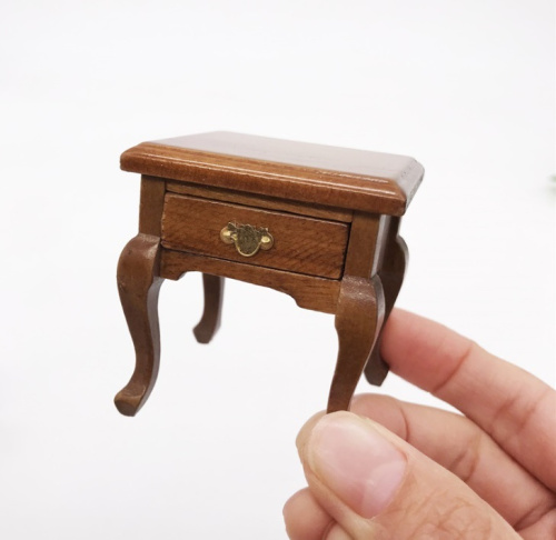 Тумба с ящиками для кукол Белый/Орех