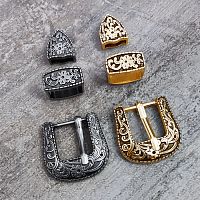 Комплект фурнитуры для ремня 15 мм Серебро/Золото