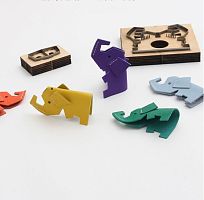 Штанцформы (вырубные штампы) для ключницы Слоник  - купить для кожевенного хобби