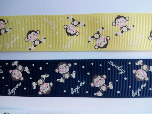 Лента репсовая 25 мм принт Детский рисунок фото 2
