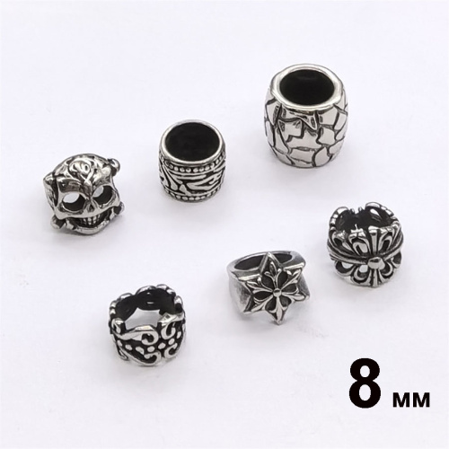 Бусины 8 мм для браслетов Сталь B85 Бусины 8 мм для браслетов Сталь B85