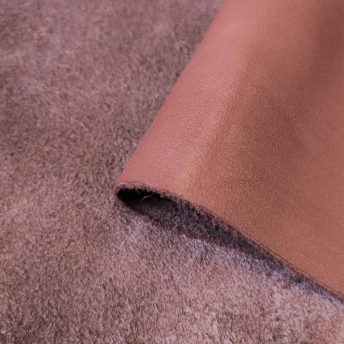 Кожа КРС 1,2 мм коричнево-лиловый Италия фото 3