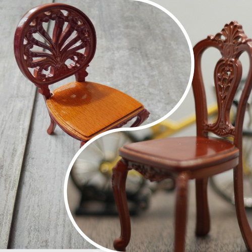 Стул винтажный для кукол Миниатюра 1:12 Стул винтажный для кукол Миниатюра 1:12