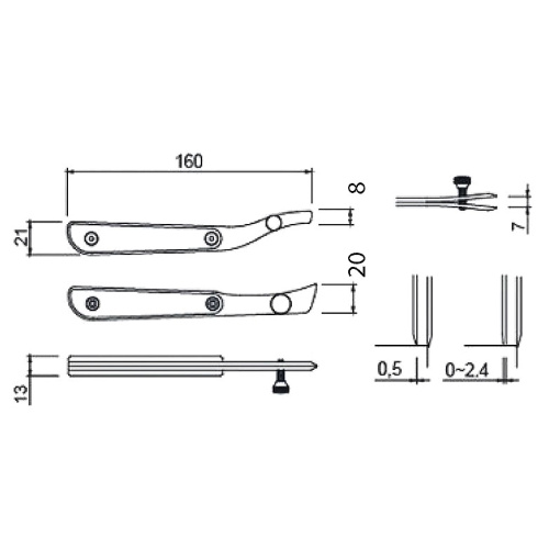 Разметчик кризер радиусный регулируемый 0.5-2.4 мм Nattools фото 5