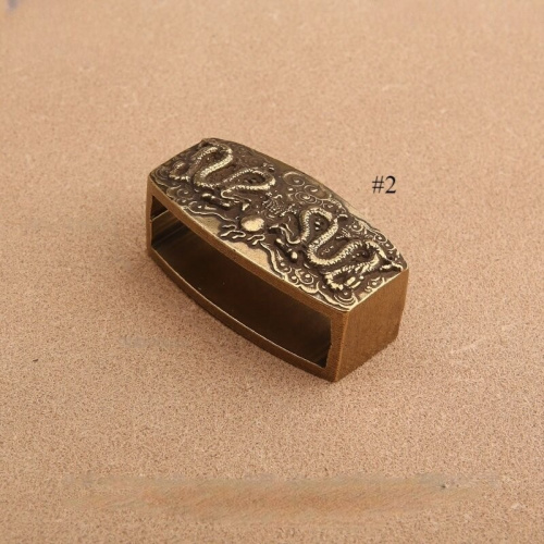 Шлевка для ремня c орнаментом Латунь фото 2